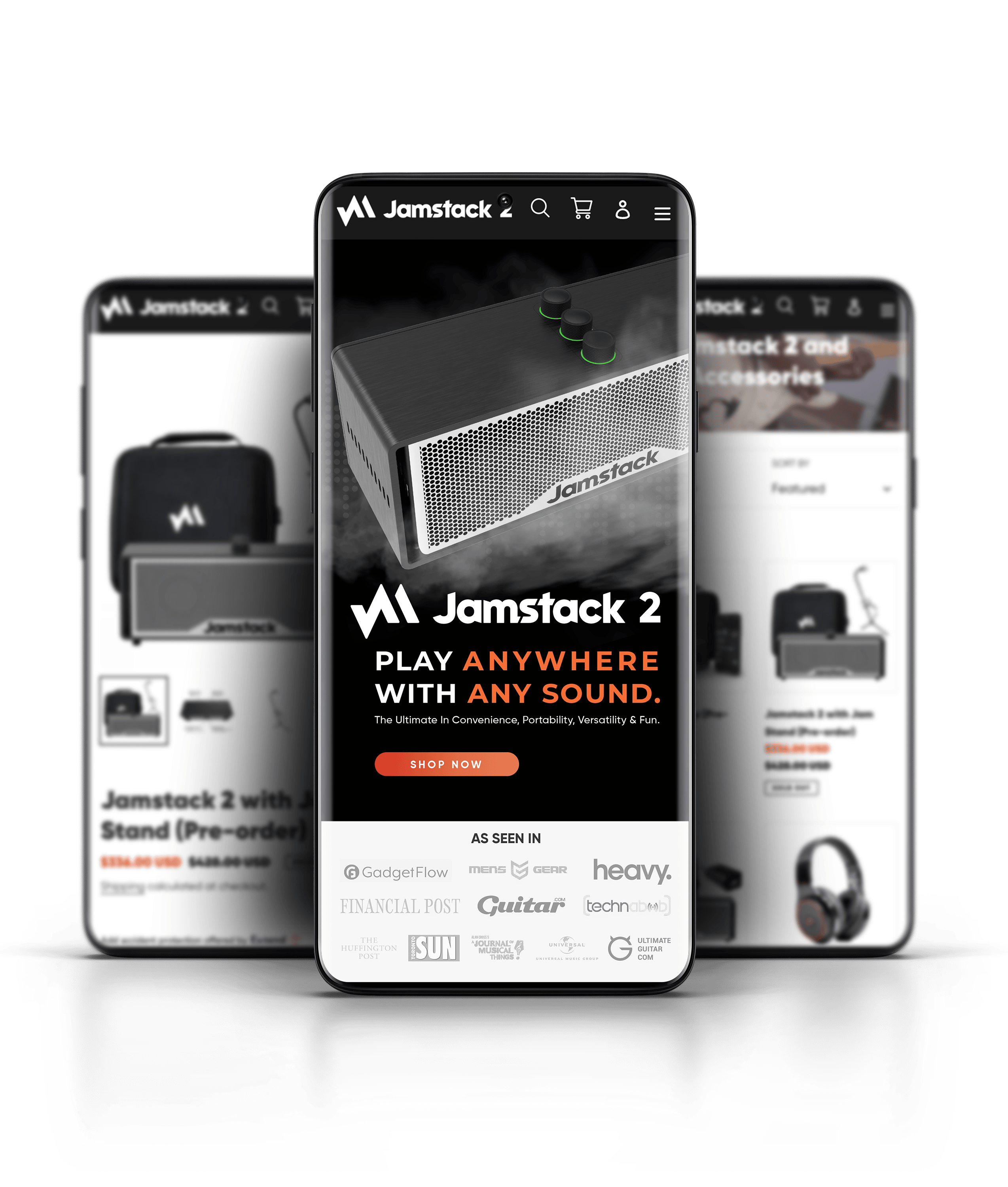 Jamstack Mobile ecommerce website design