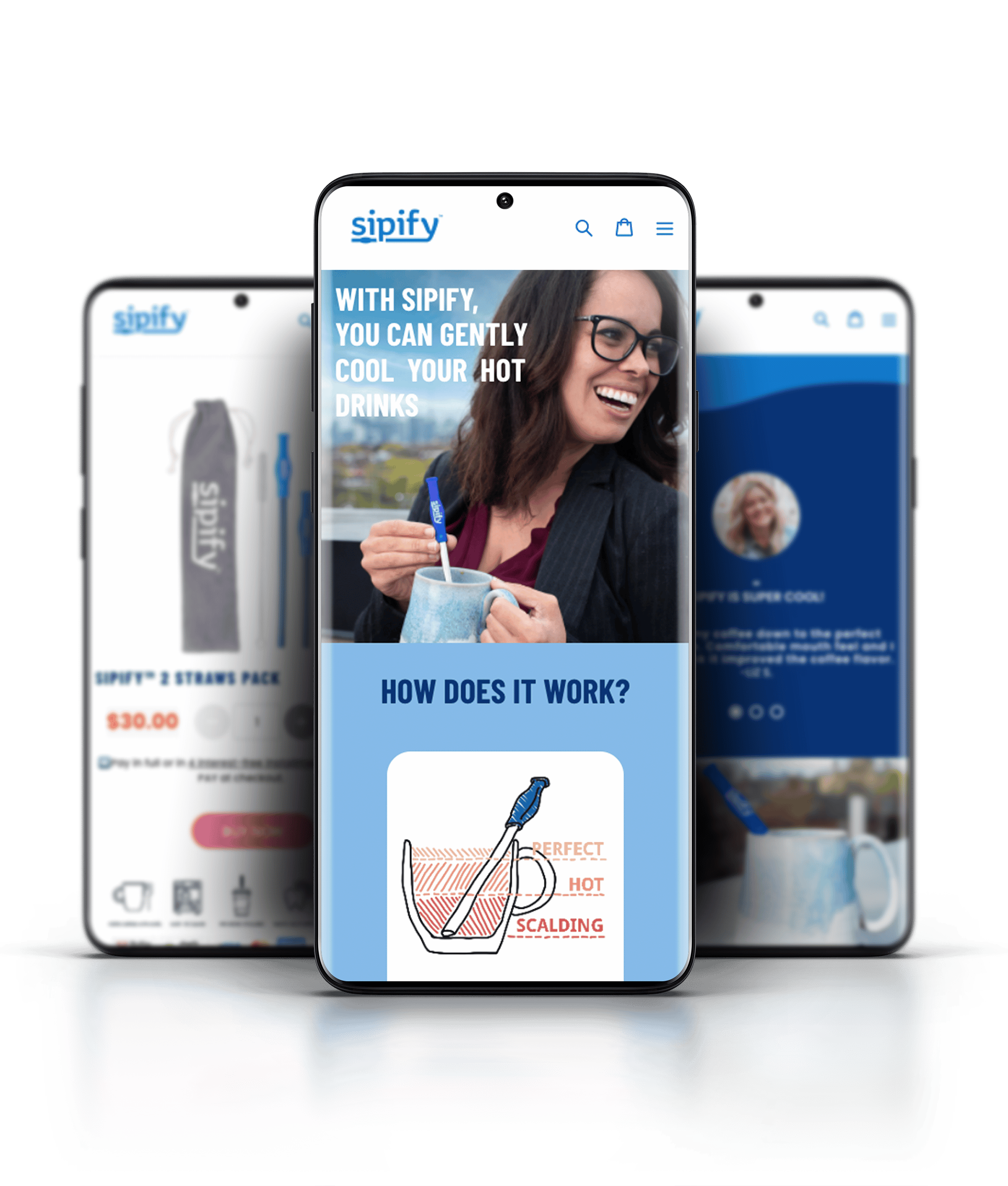 Sipify Mobile ecommerce website design