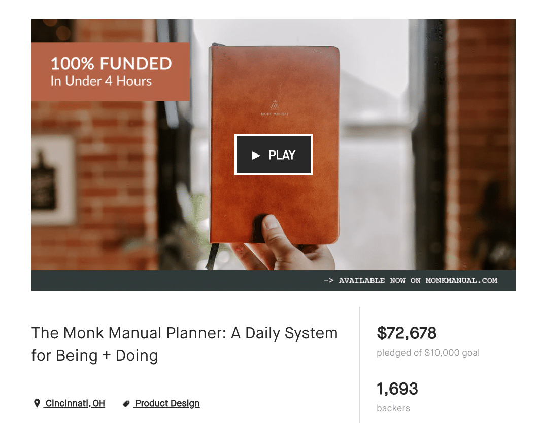 monk manual kickstarter campaign