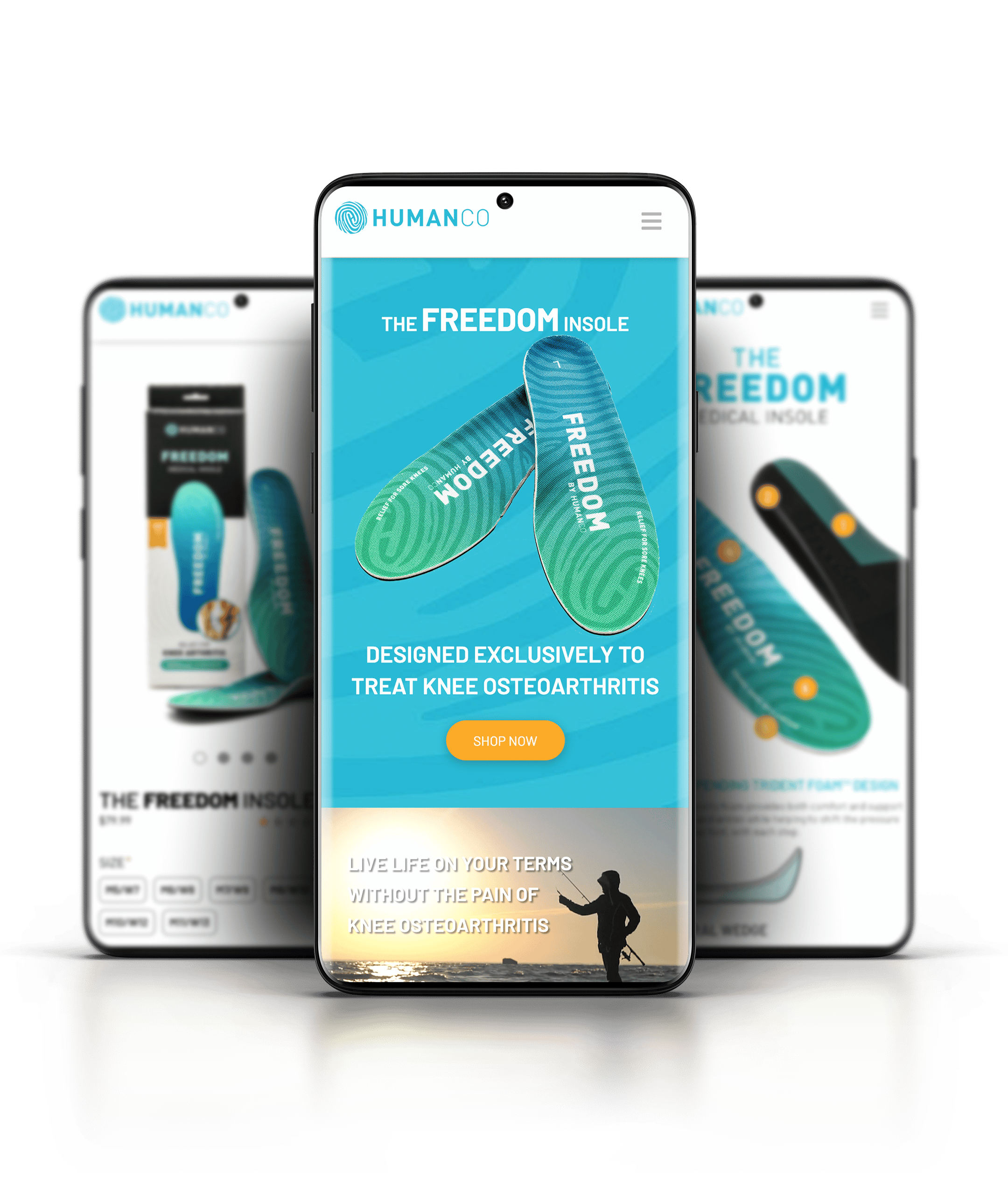 HumanCo Mobile ecommerce website design