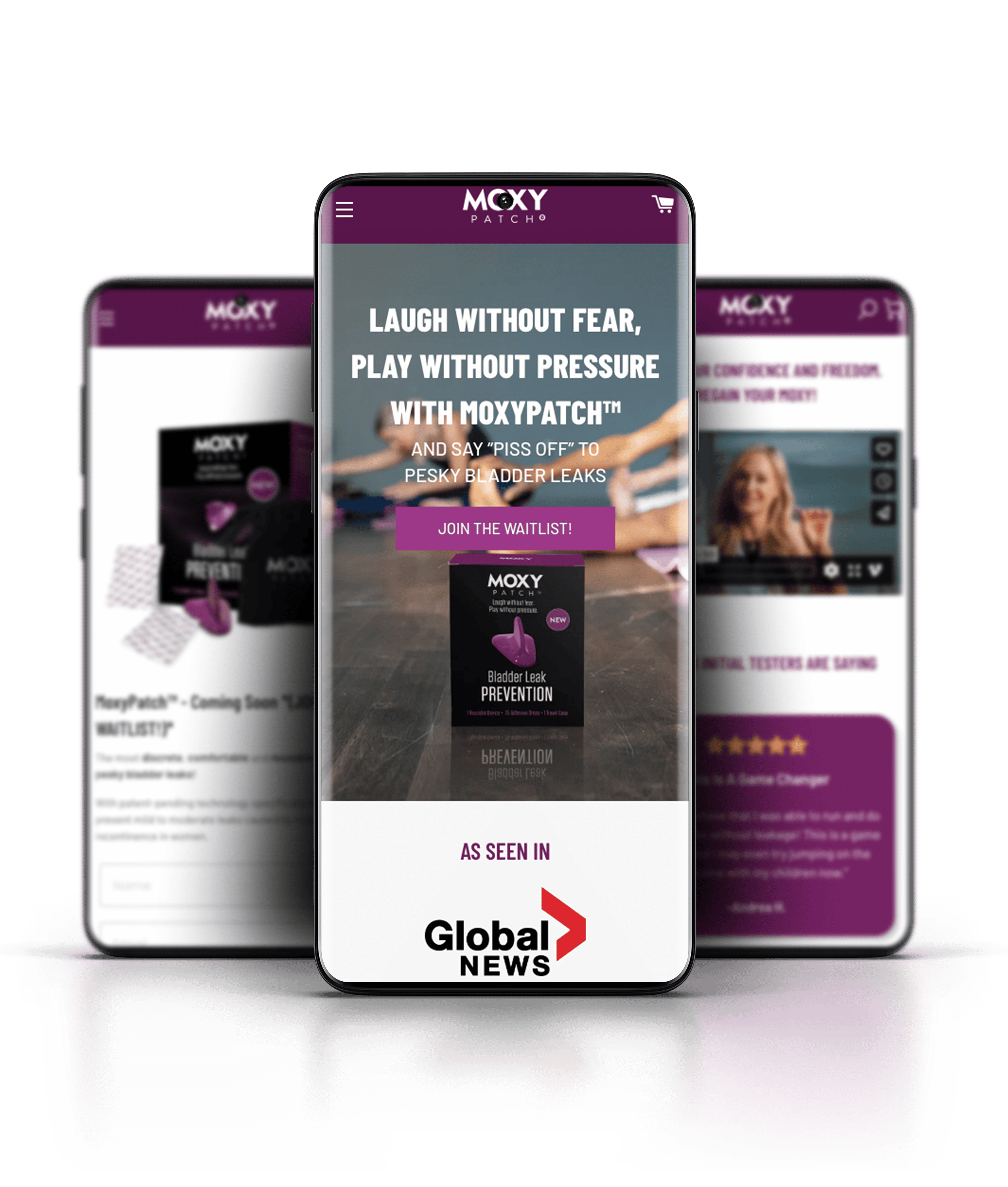 Moxy Patch Mobile ecommerce website design